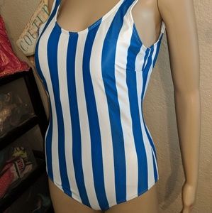 Stripe one piece swimsuit size Medium